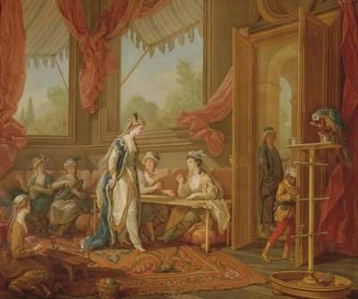 The Sultana Ordering Tapestries from the Odalisques by Charles Amedee Philippe van Loo